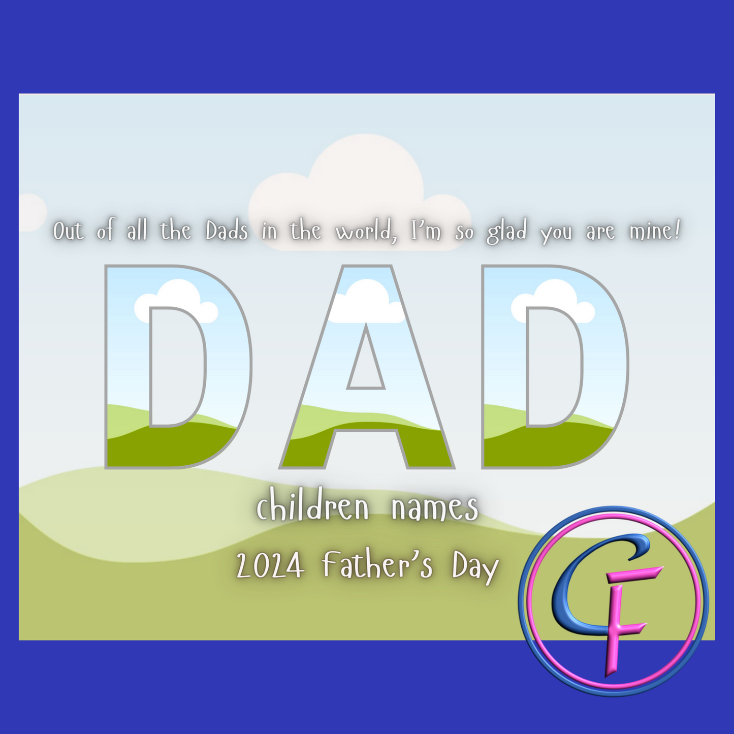 Editable Dad Father's Day Template for Canva