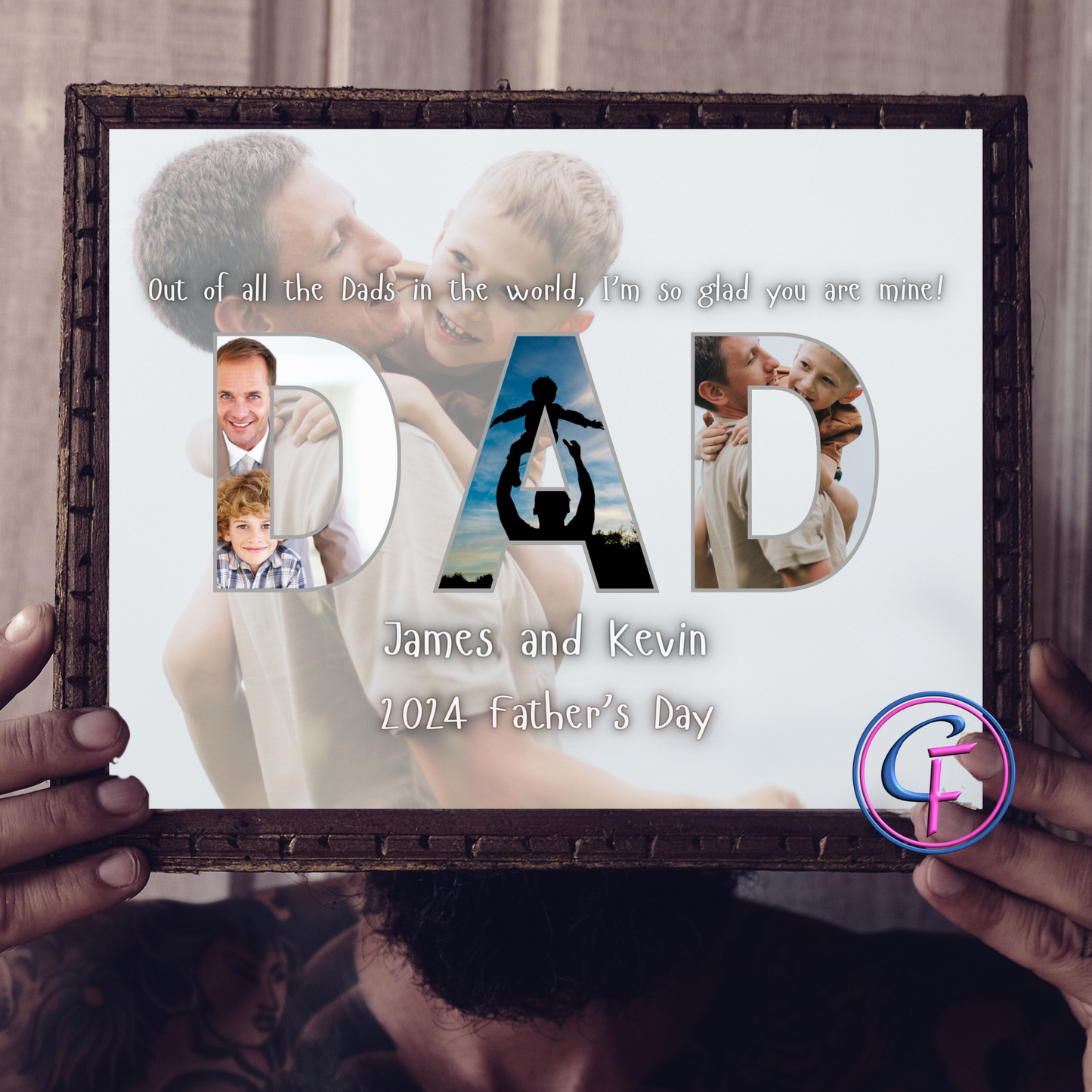 Editable Dad Father's Day Template for Canva