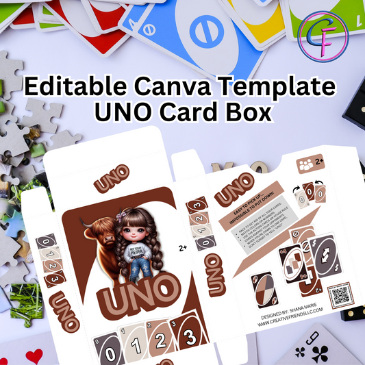 Editable Game Cards BOX Template