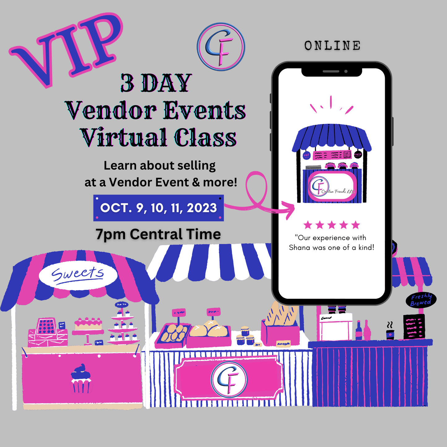 VIP 3-Day Vendor Events Virtual Class